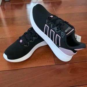 Brand new Adidas black white mauve purple sneaker size 5